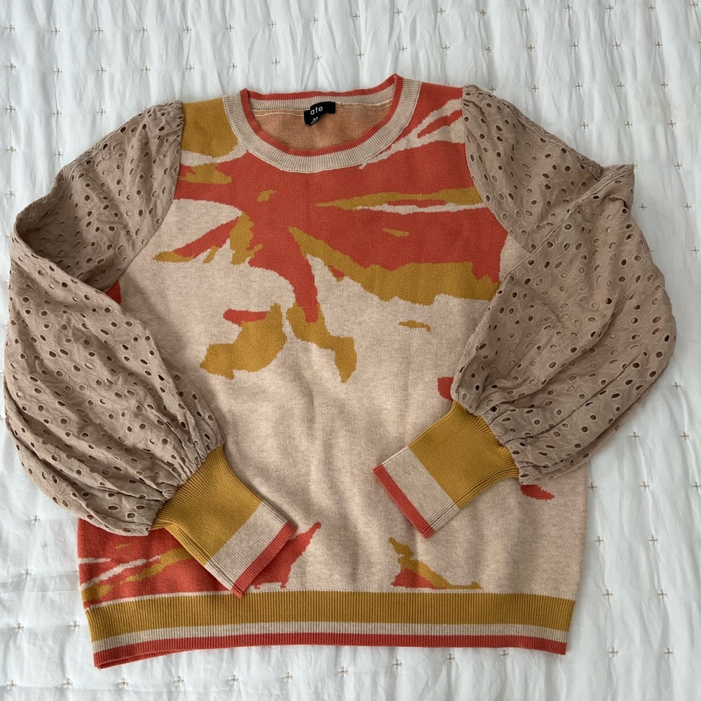 Fate Peach and Coral Knit Sweater